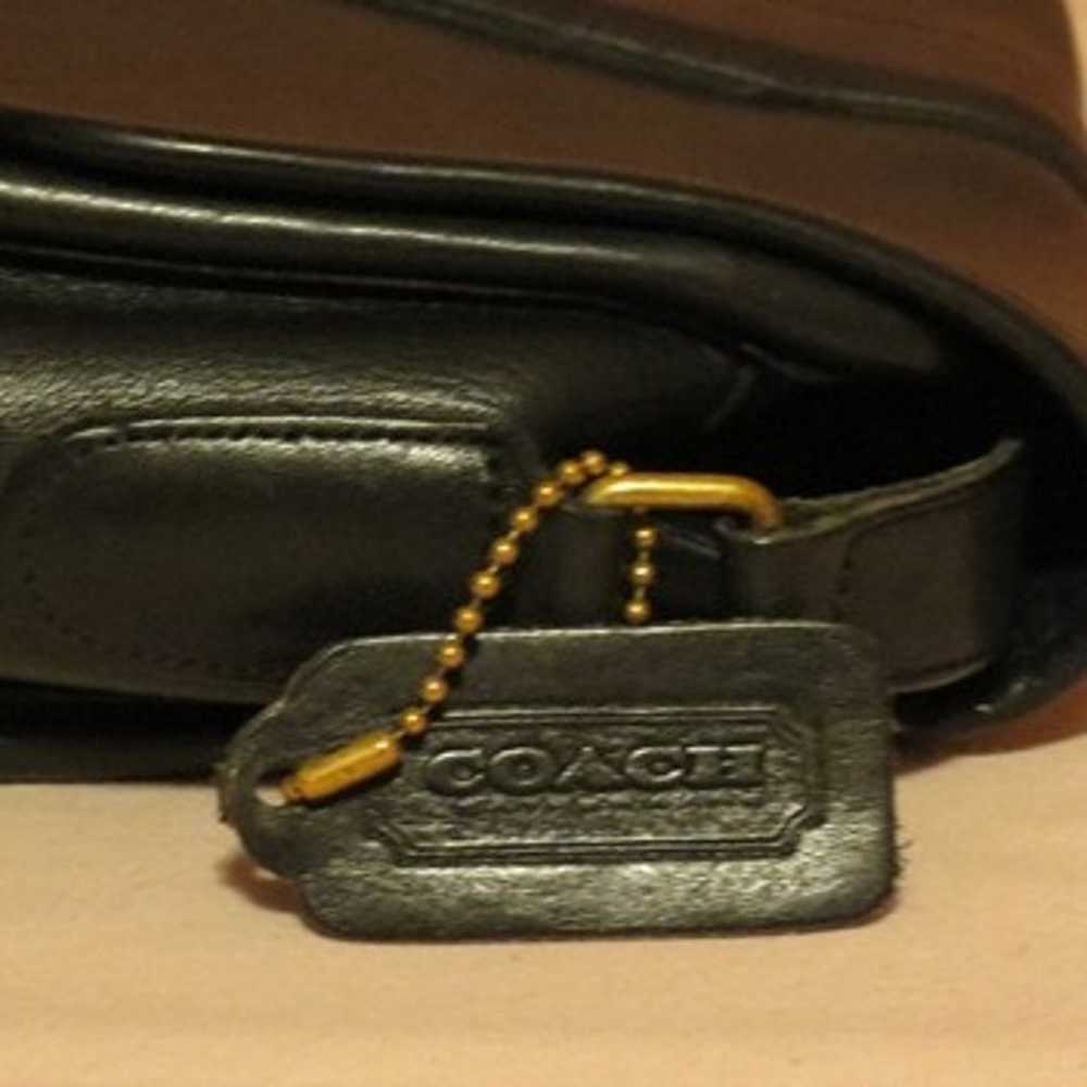 Very Good Vintage Coach Black Leather Scout Bag #… - image 10