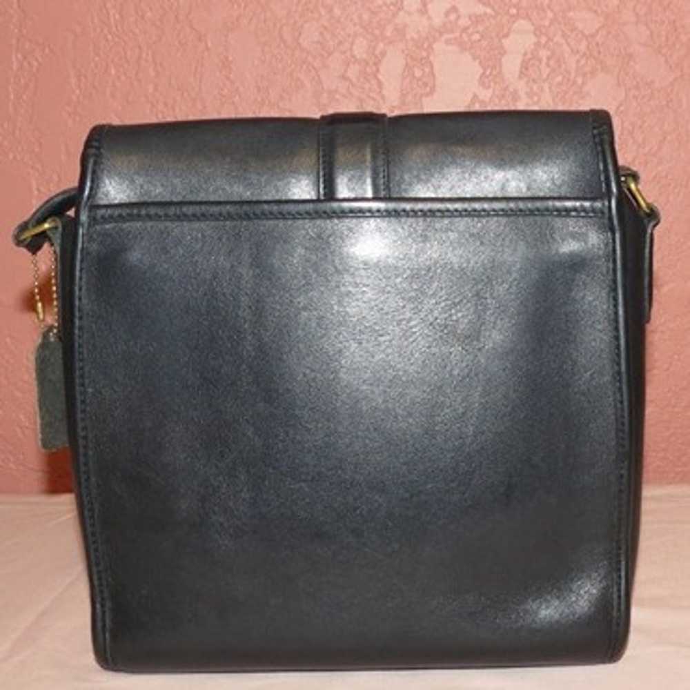 Very Good Vintage Coach Black Leather Scout Bag #… - image 3