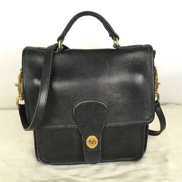 Vintage Coach Black Leatherwear Bag