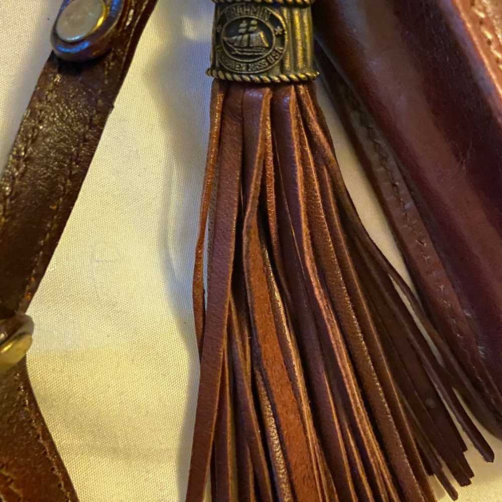 Vintage brown leather Brahmin Crossbody - image 3