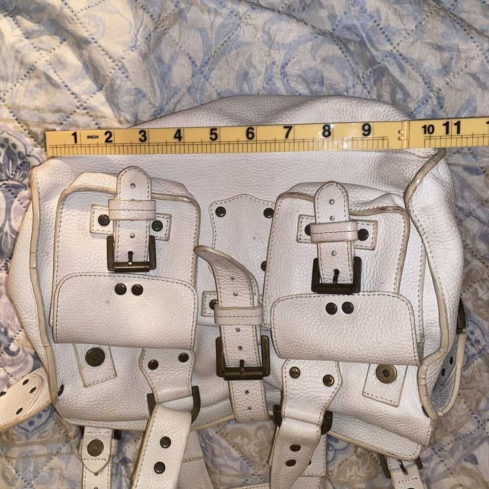 Vintage White Mulberry Roxanne Satchel Handbag Le… - image 11