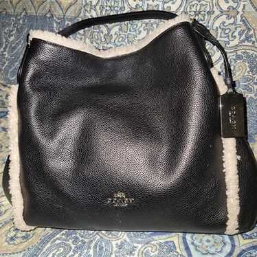 Vintage COACH Leather and Shearling Edie 31 - image 1