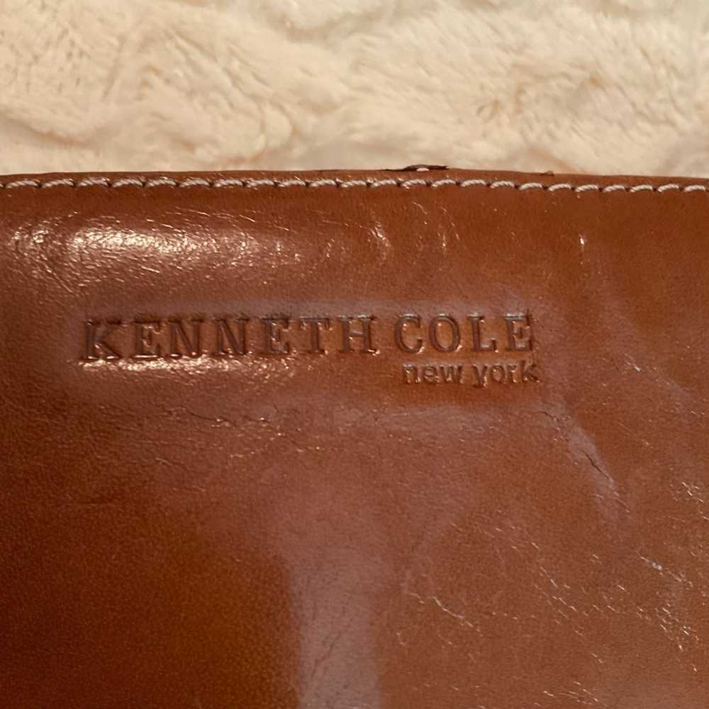 Authentic Kenneth Cole Handbag with tags Brown Le… - image 11