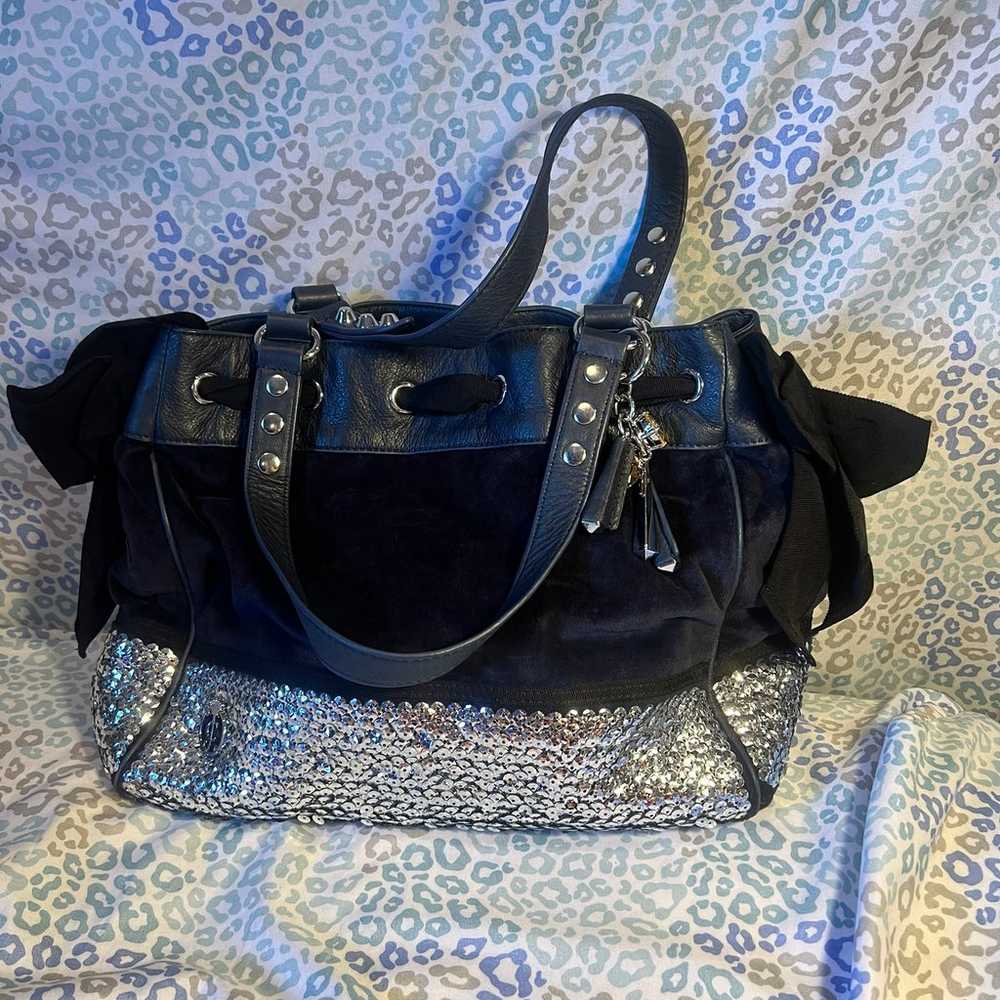 Vintage Dark Blue Juicy Couture Purse Daydreamer … - image 2