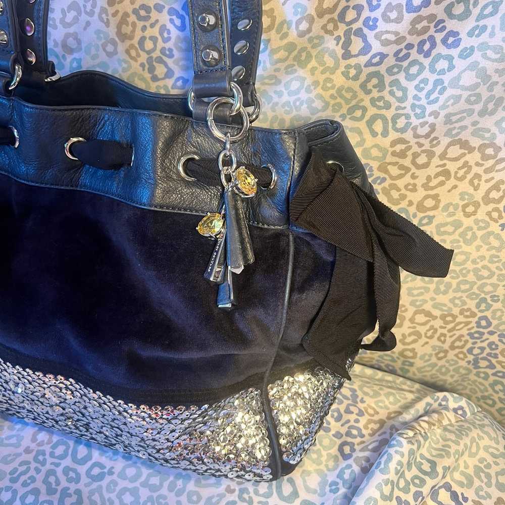 Vintage Dark Blue Juicy Couture Purse Daydreamer … - image 3