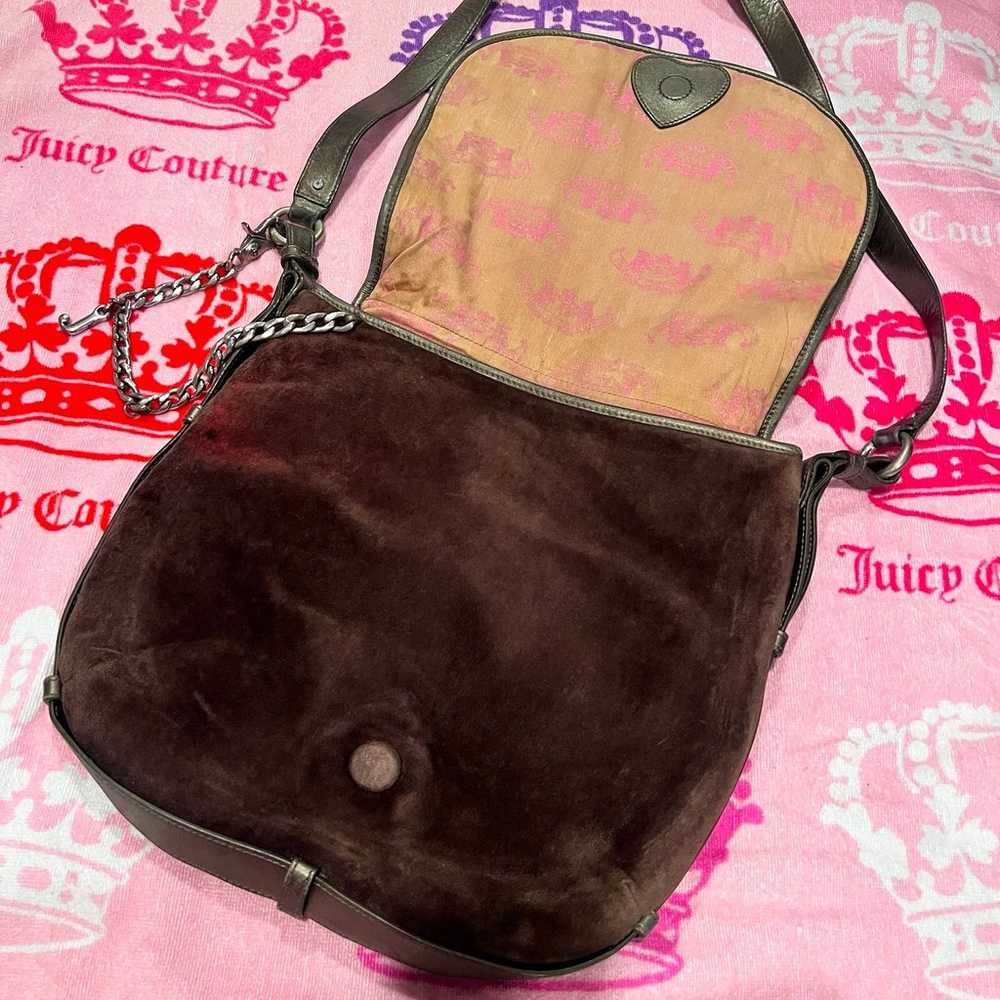 Vintage Brown Juicy Couture Purse Messenger Bag S… - image 3