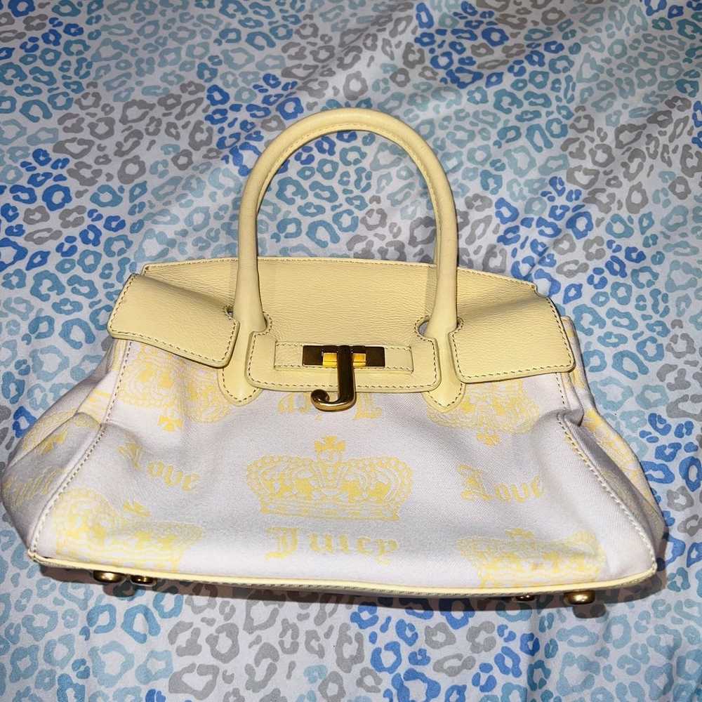 Vintage Yellow Juicy Couture Purse Handbag Satche… - image 11