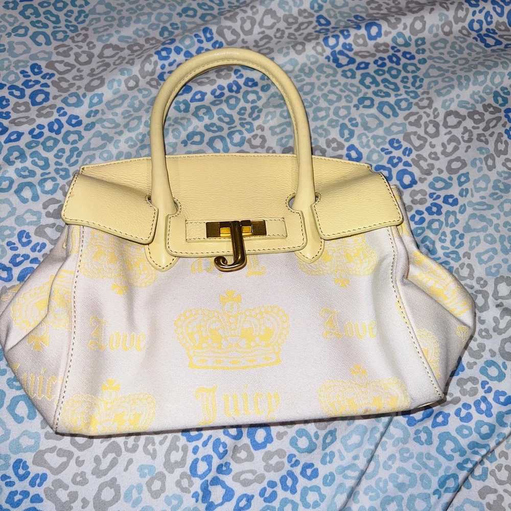 Vintage Yellow Juicy Couture Purse Handbag Satche… - image 1