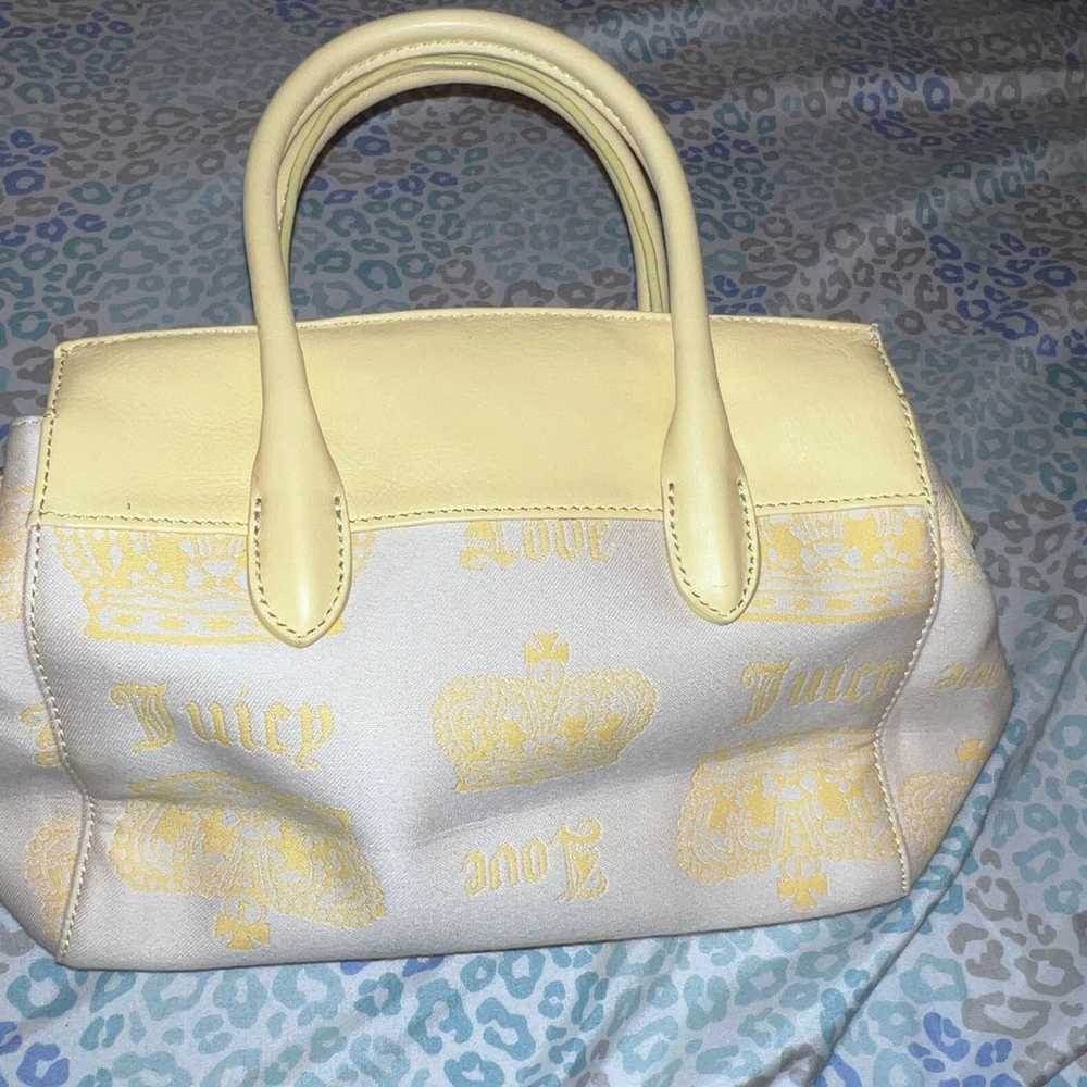 Vintage Yellow Juicy Couture Purse Handbag Satche… - image 3