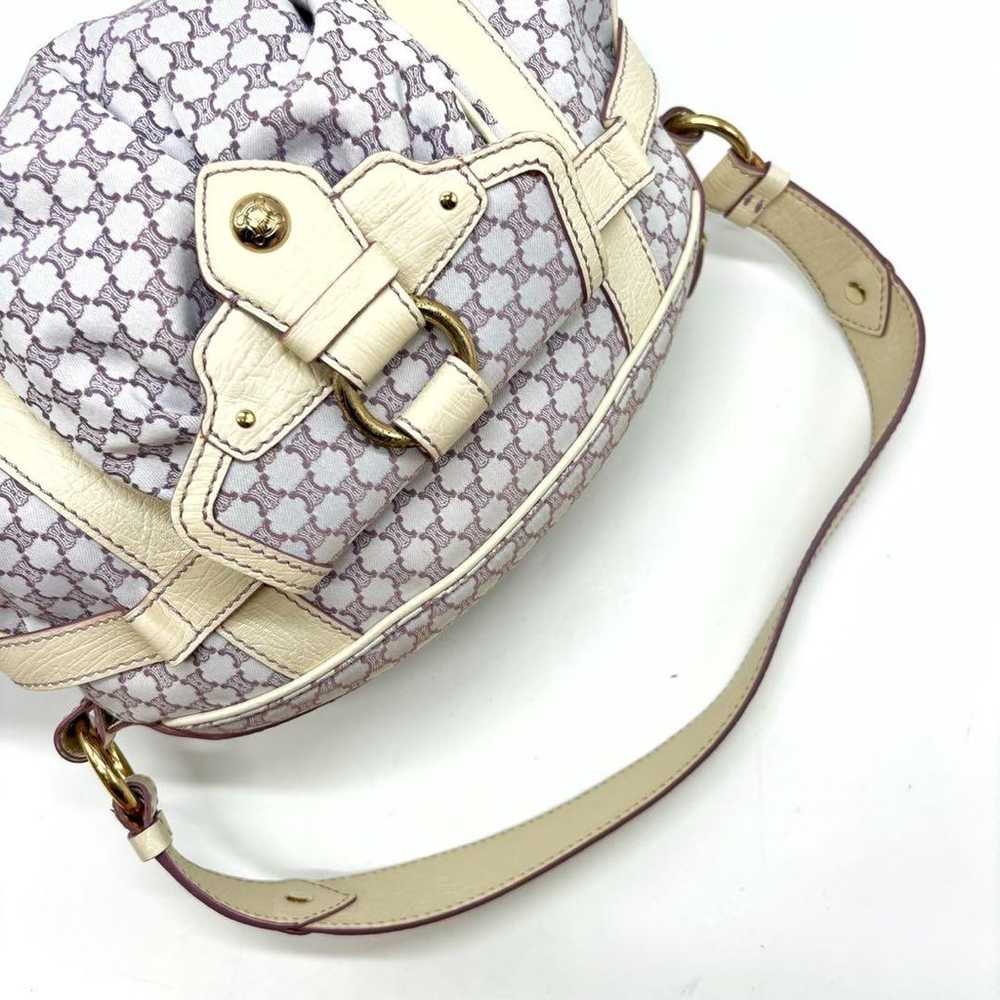 【Rare】CELINE Macadam Canvas Leather Handbag - image 6