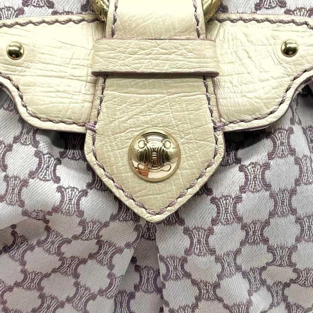 【Rare】CELINE Macadam Canvas Leather Handbag - image 8