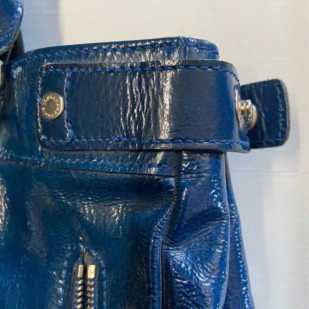 LONGCHAMP Blue Vintage Patent Soft Leather Should… - image 4