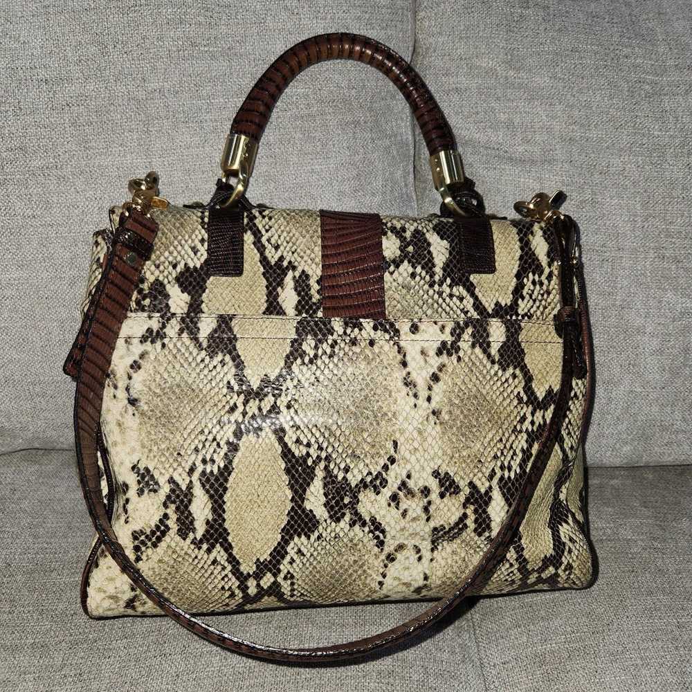 BRAHMIN Julia Rose Natural lady Anaconda vintage - image 3