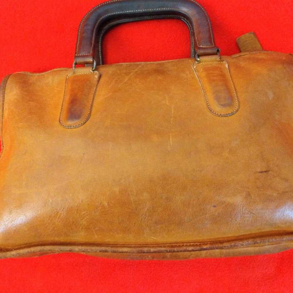 Vintage Coach Tan Leather Slim Satchel Compact Ma… - image 3