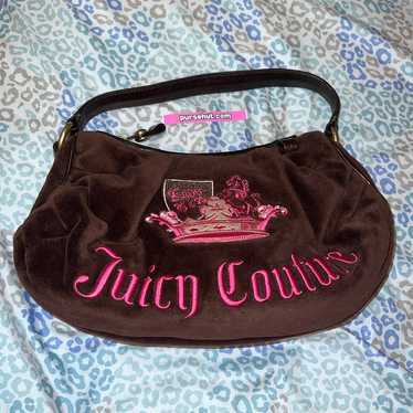 Vintage Pink Brown Juicy Couture Bag Purse Handba… - image 1