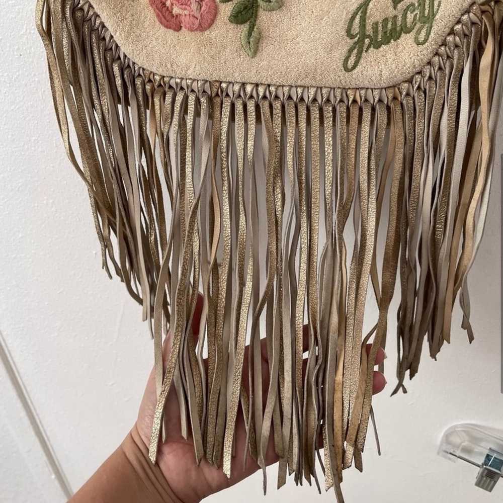 Vintage Juicy Couture Y2K Embroidered Fringe Bag - image 4