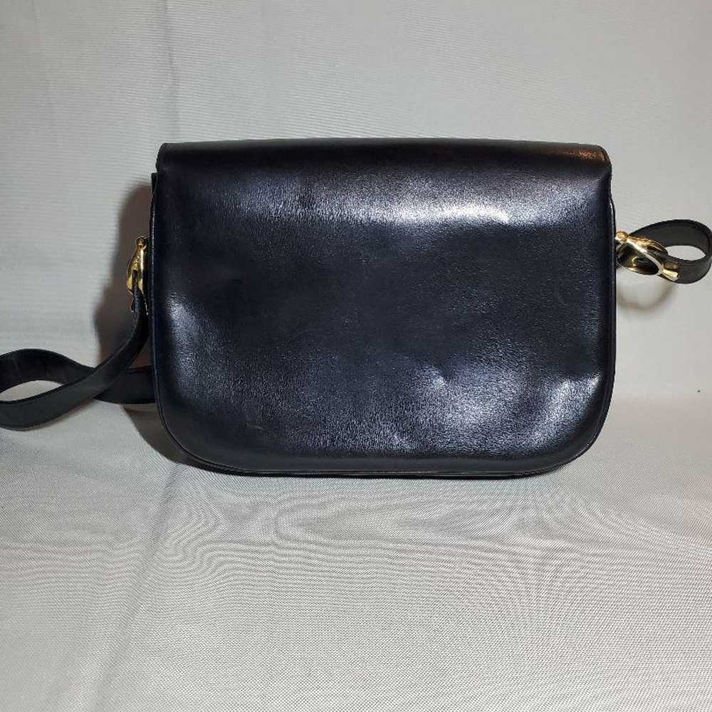 Old Celine Carriage Hardware Shoulder Bag Black - image 3