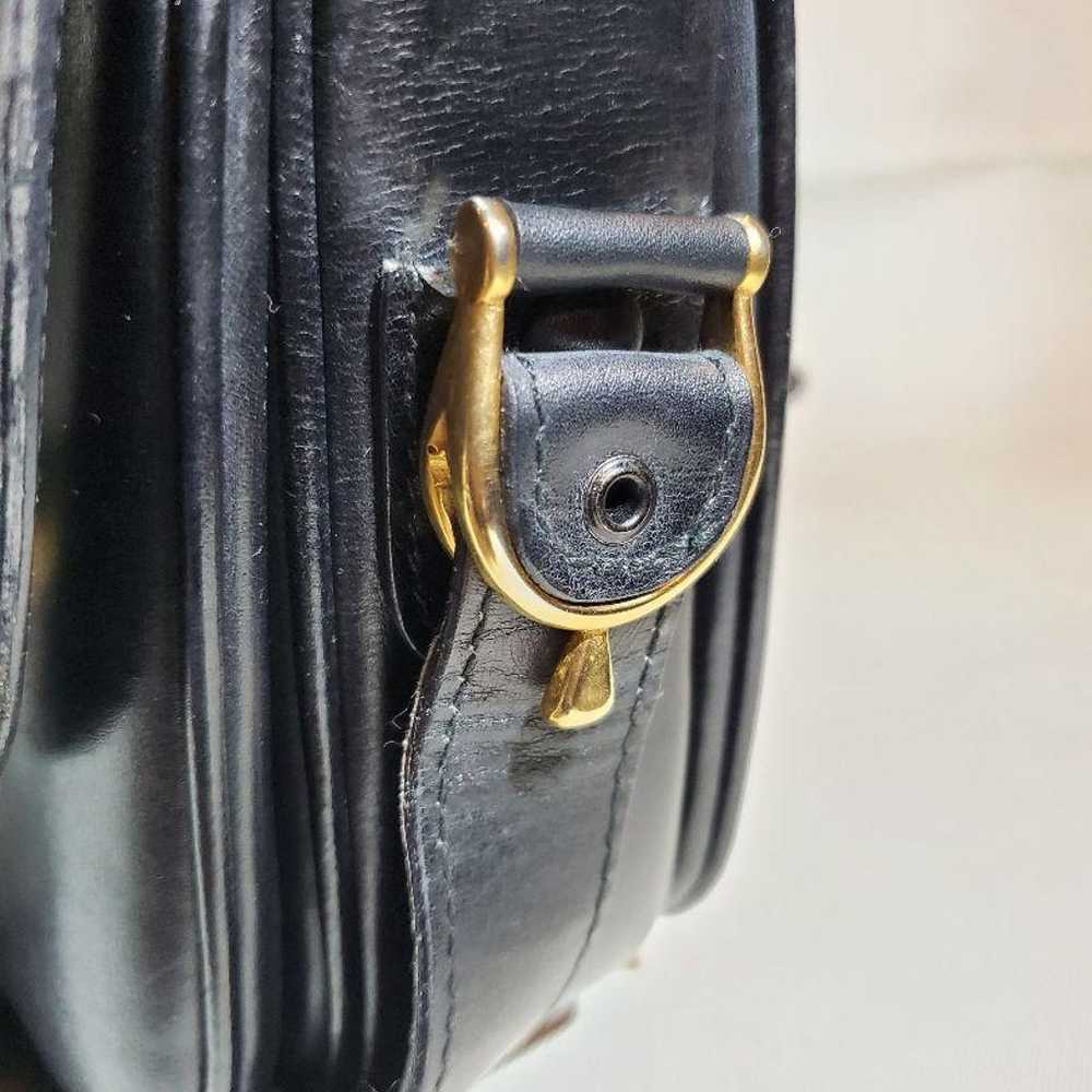 Old Celine Carriage Hardware Shoulder Bag Black - image 8