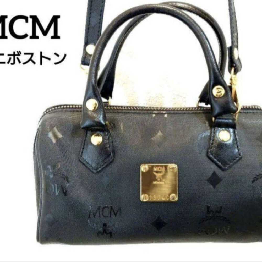 MCM Mini Boston Bag with Visetos Pattern and Shou… - image 2