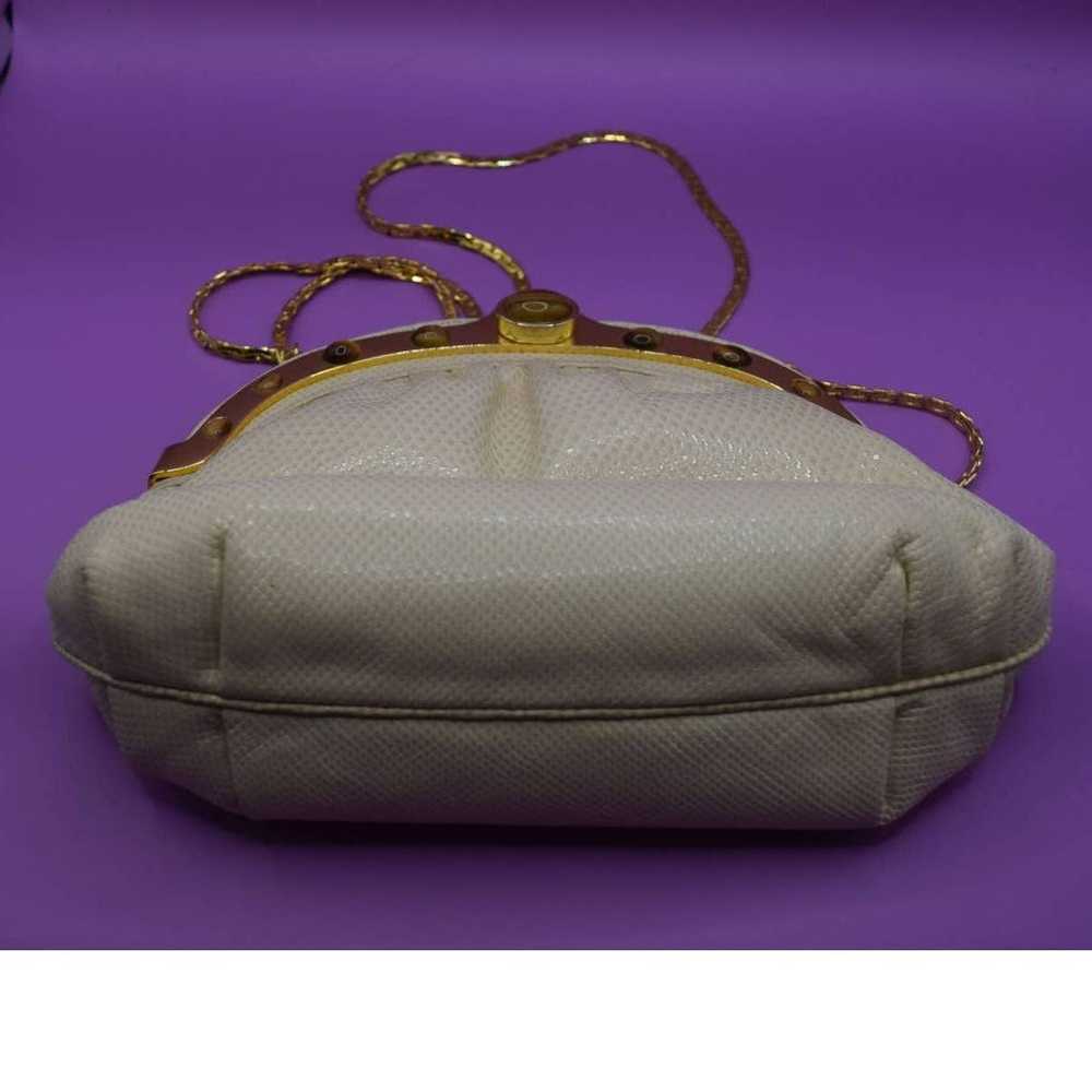 Vintage Finesse La Model Ivory Snakeskin Clutch C… - image 2