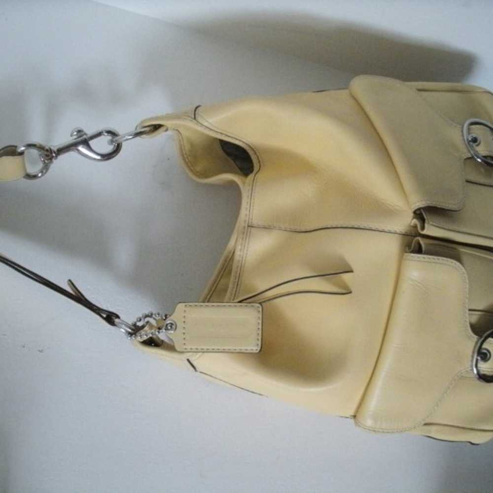 Coach Vntg Bleecker EXLarge Yellow Bag! - image 3