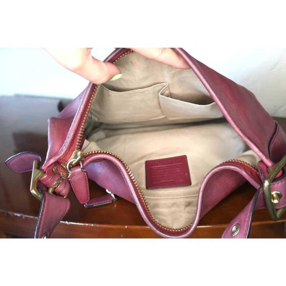 Vintage Coach 9085 Medium Purple Leather Duffle H… - image 8