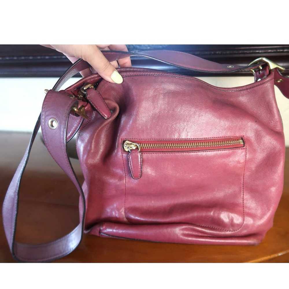 Vintage Coach 9085 Medium Purple Leather Duffle H… - image 9