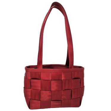 Harveys Seatbelt Bag Dark Cherry Red Woven Tote Vi