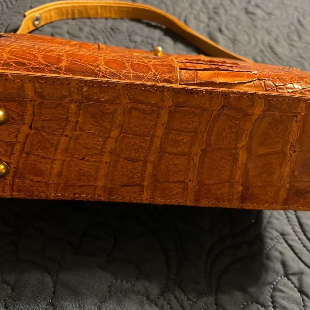 Vintage Handmade Alligator Purse #4160 - image 11