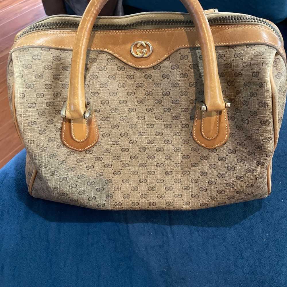 Vintage authentic Gucci handbag micro Gg satchel - image 2