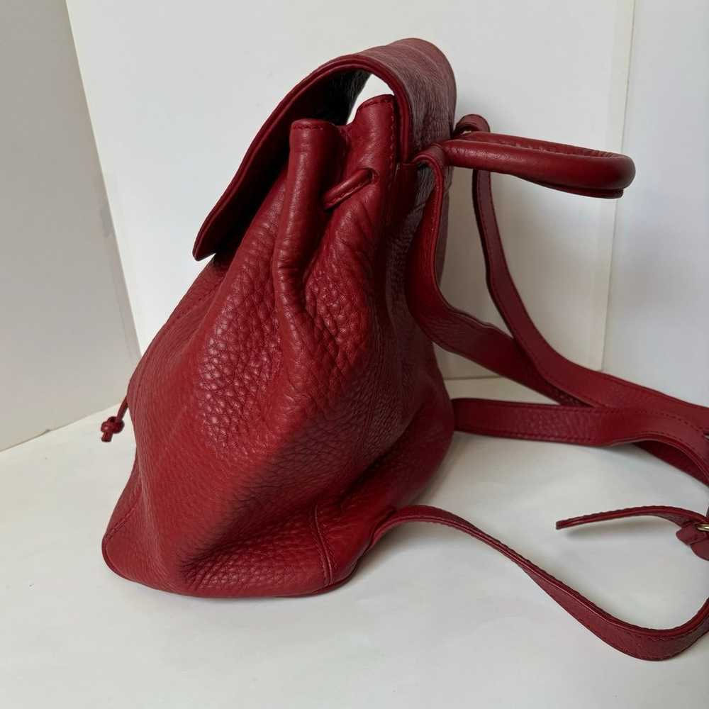 Vintage Coach red leather backpack small - image 3