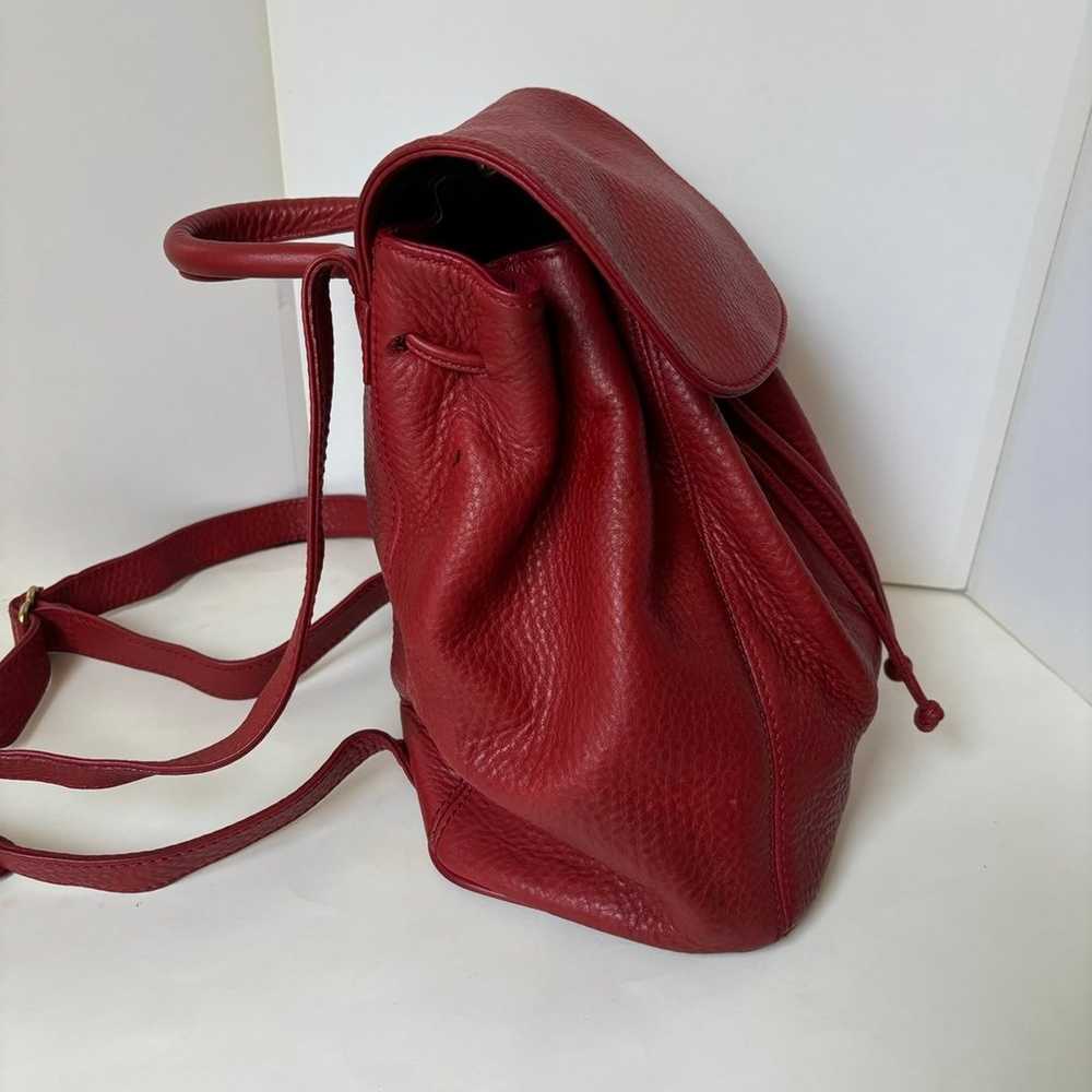 Vintage Coach red leather backpack small - image 4