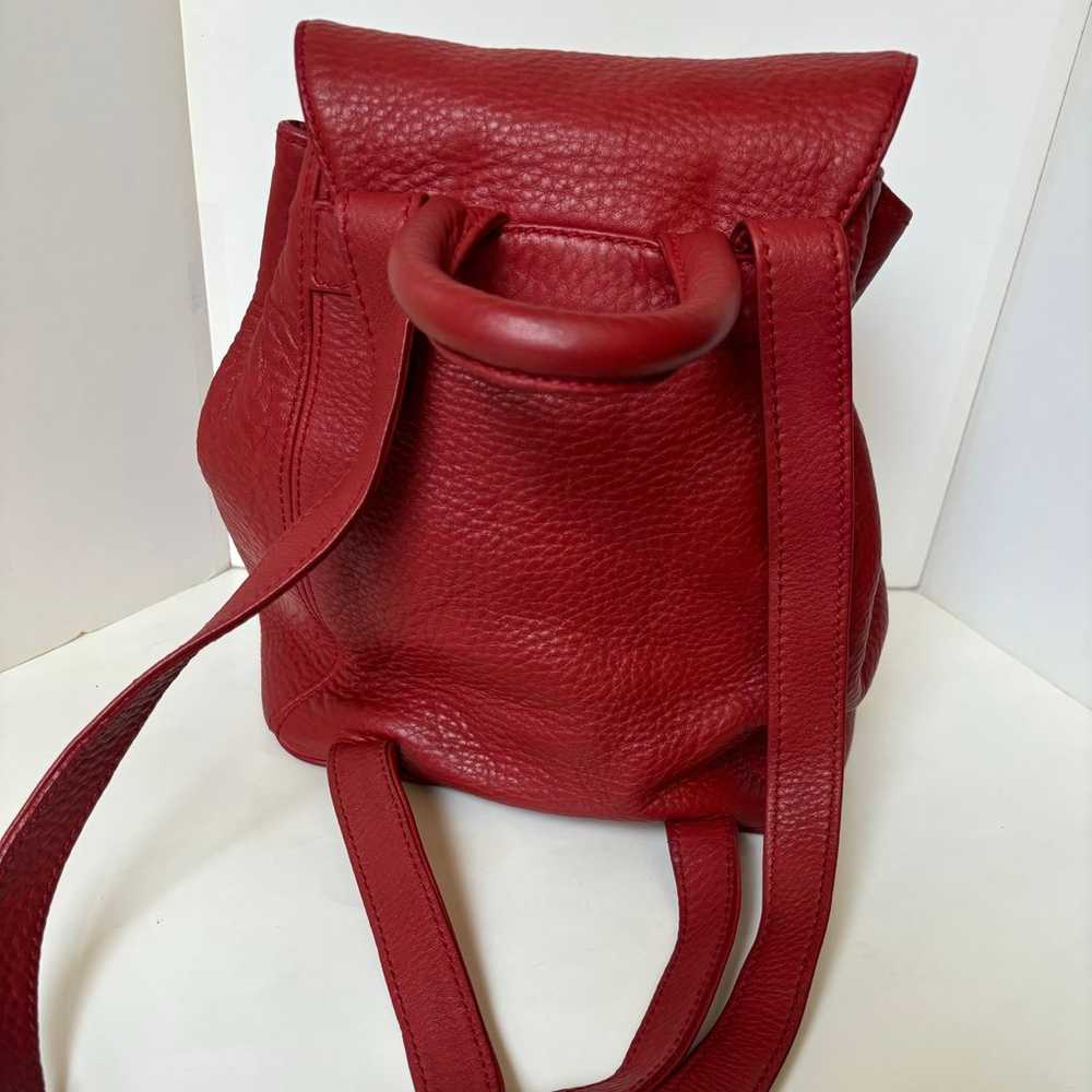 Vintage Coach red leather backpack small - image 5