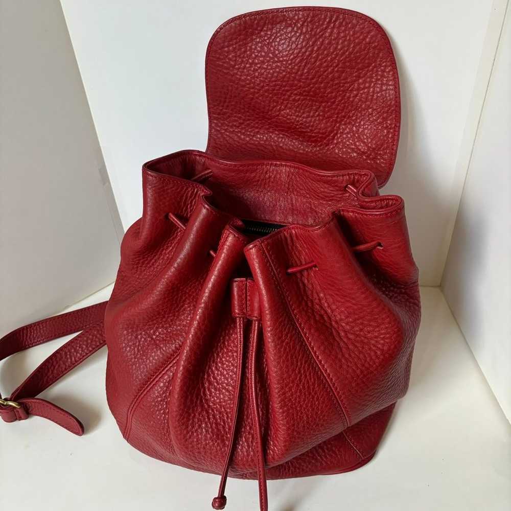 Vintage Coach red leather backpack small - image 6