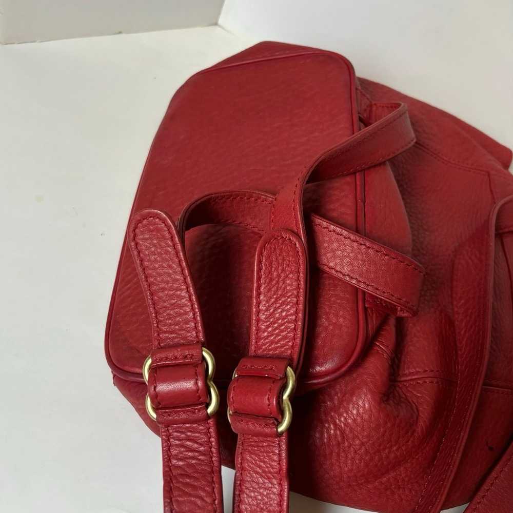 Vintage Coach red leather backpack small - image 9