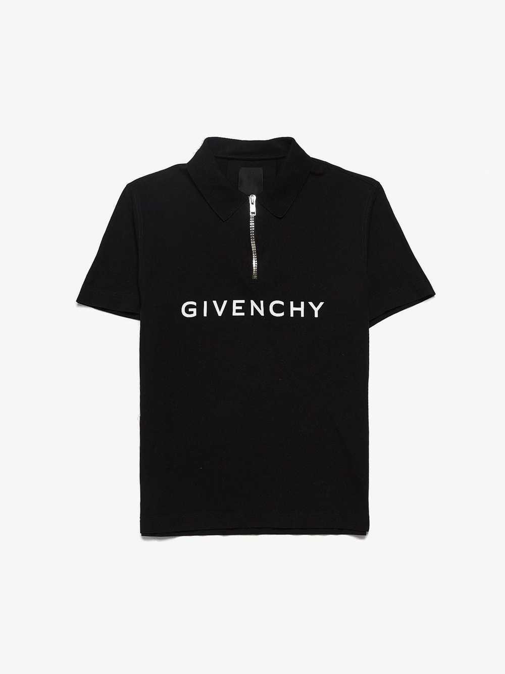 Givenchy Black Logo Printed and Zipper Cotton Pol… - image 1