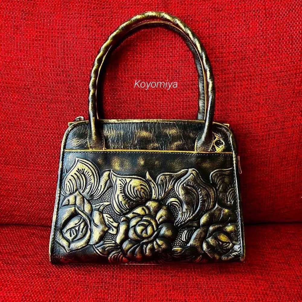 Leather Italian Patrizia Nash vintage handbag. - image 1