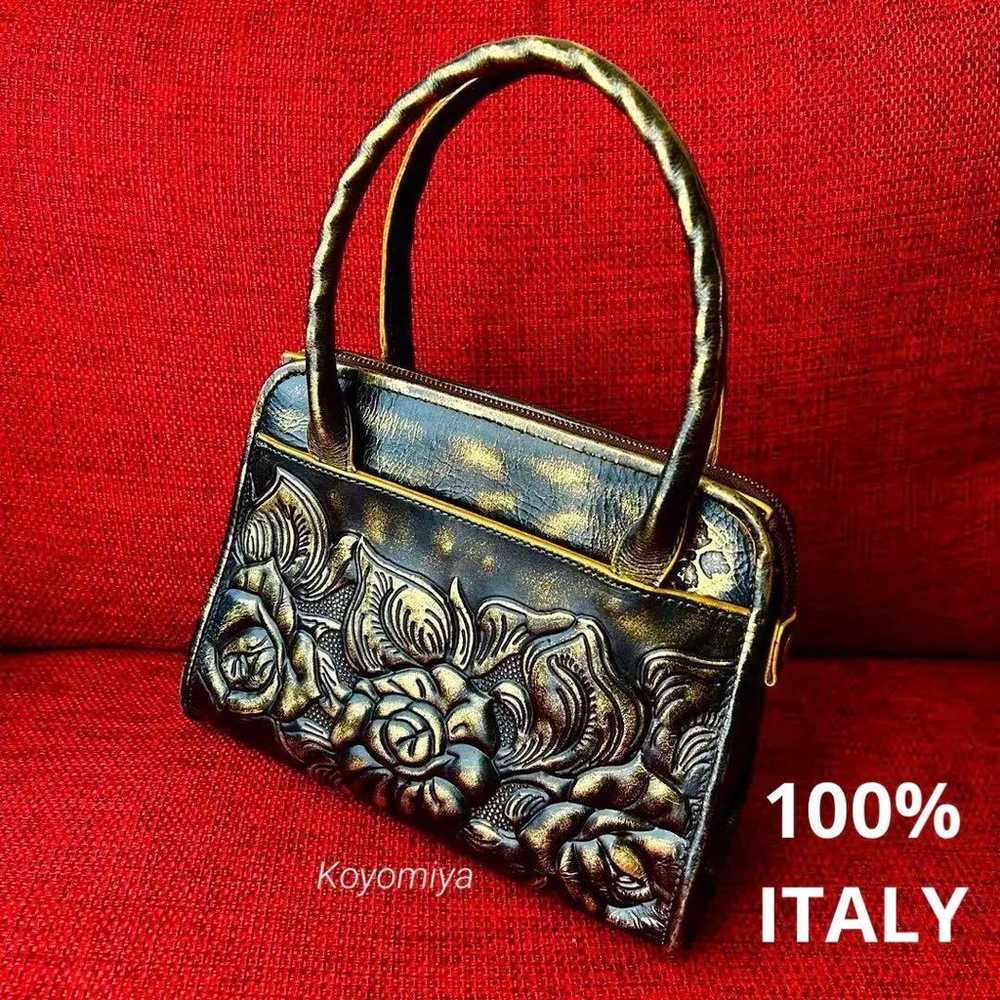 Leather Italian Patrizia Nash vintage handbag. - image 2