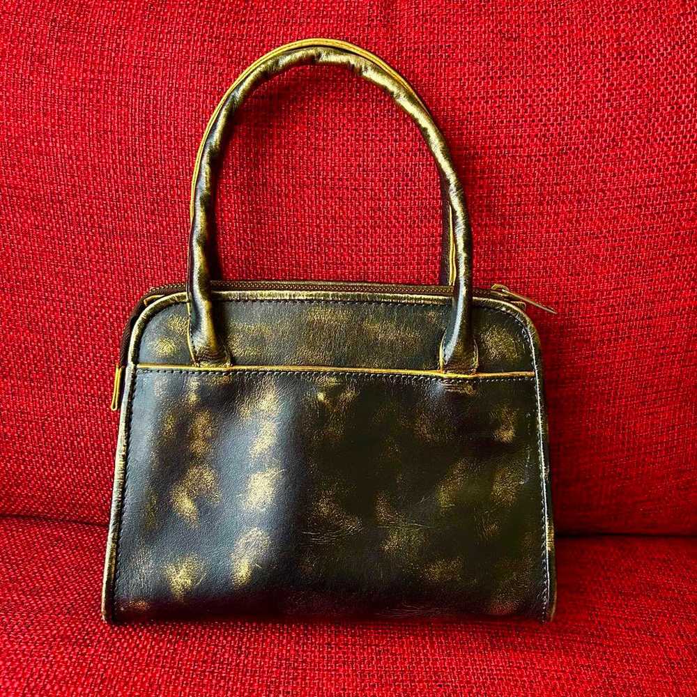 Leather Italian Patrizia Nash vintage handbag. - image 3