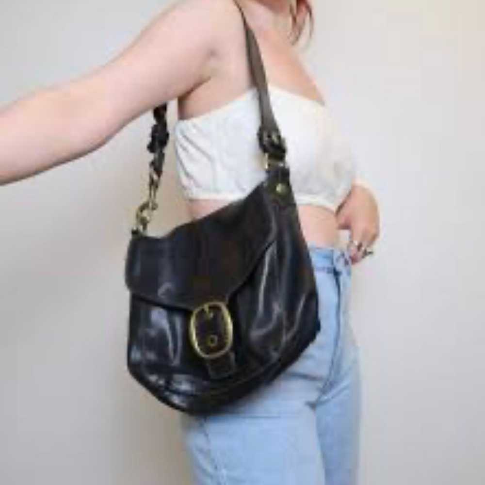 Coach Bleecker Leather Flap Large Shoulder Bag SK… - image 7