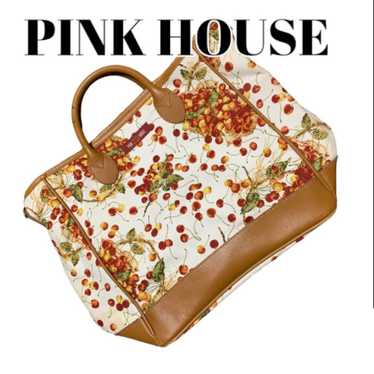 Pink House Cherry Cherry Tote Bag Shoulder Off-Whi