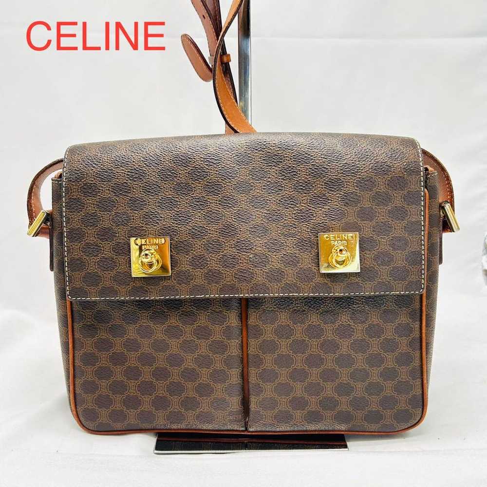 CELINE Old Celine Vintage Macadam Shoulder Bag - image 1