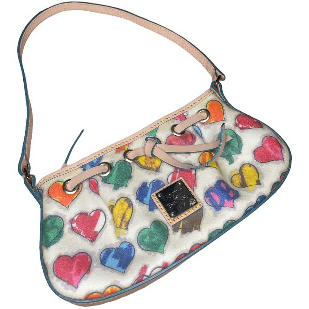 Vintage Dooney & Bourke Crayon Doodle Heart Bag Y… - image 2