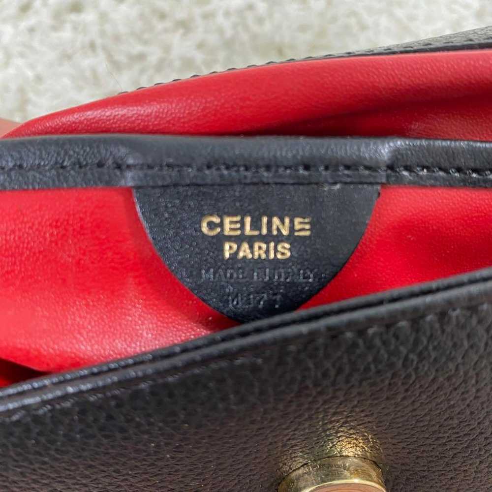 【Rare】Vintage old Celine shoulder bag with circle… - image 12