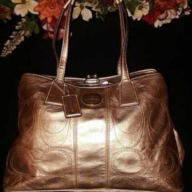 Coach Signature kisslock purse  EXTREMELY RARE OF… - image 1