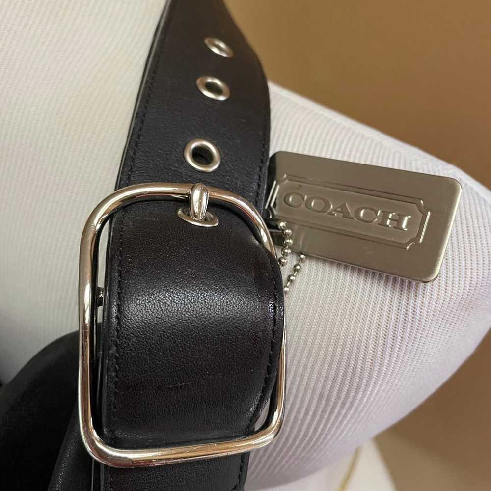 Authentic COACH Black Gen Leather Lg Buc - image 2