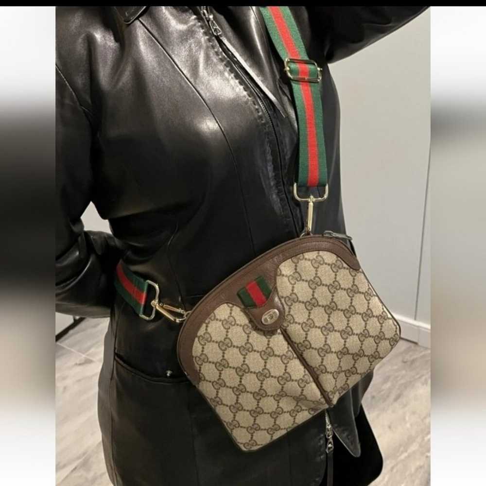 Gucci vintage web sherry line crossbody bag - image 1