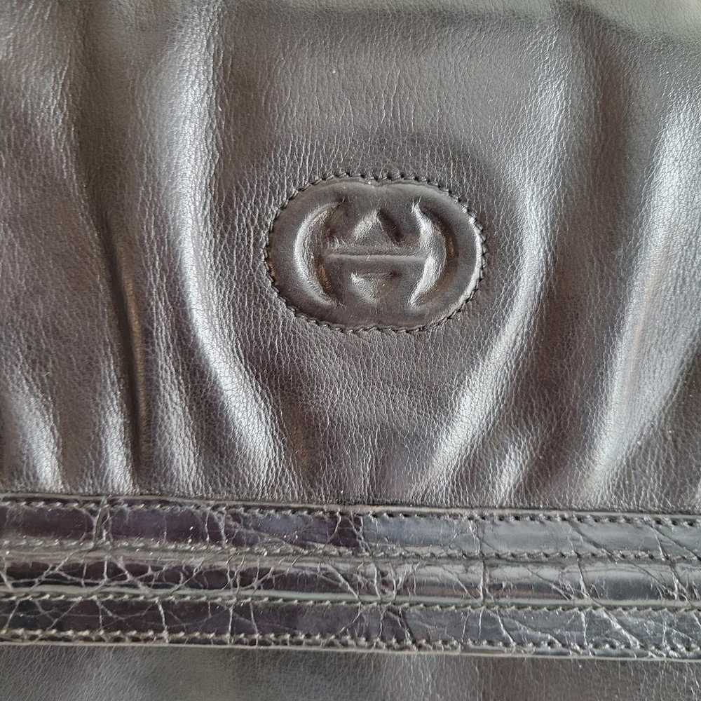 GUCCI vintage leather shoulder bag - image 2