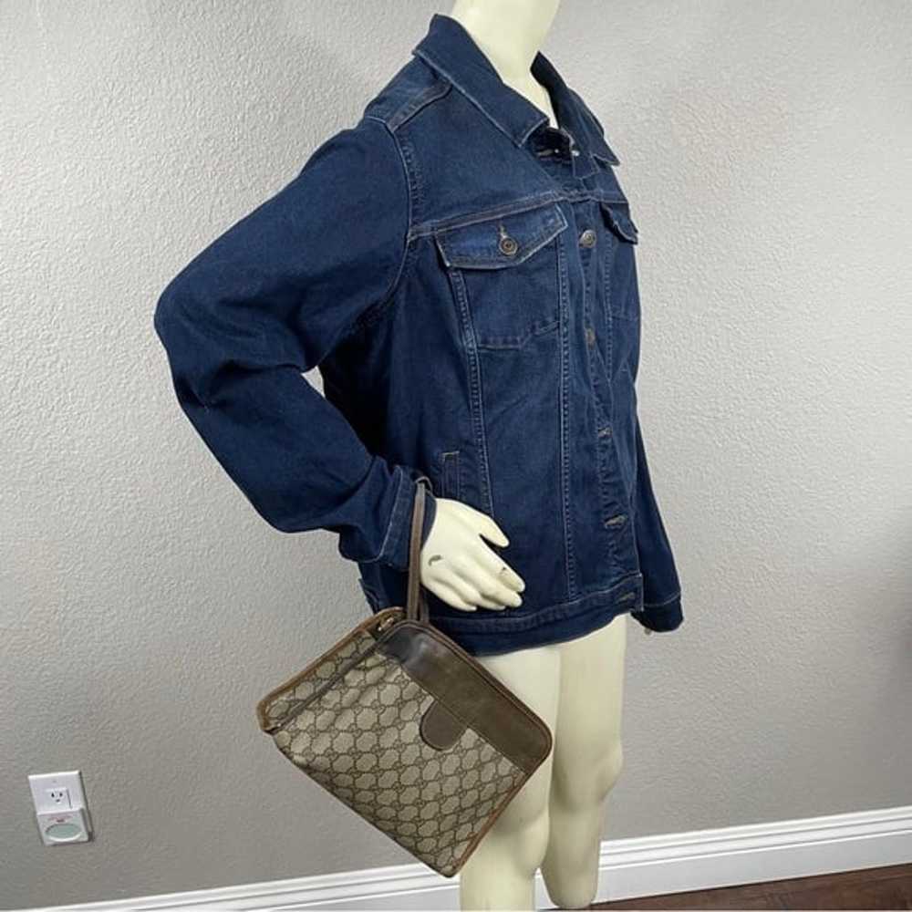 Vintage Gucci Monogram GG Supreme Canvas Leather … - image 2