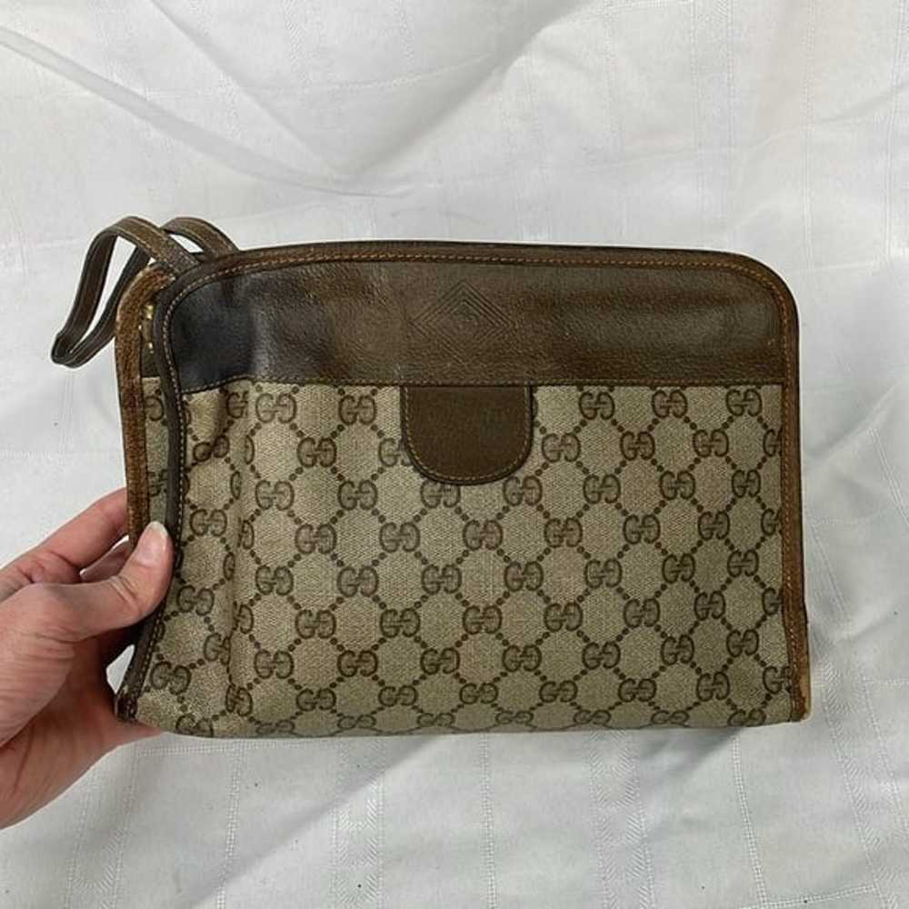 Vintage Gucci Monogram GG Supreme Canvas Leather … - image 5